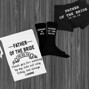 White Father of the Bride Personalised Gift Set